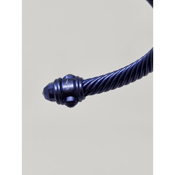 DAVID YURMAN Blue Aluminium Renaissance Classic Cable Bracelet - Picture 5 of 10